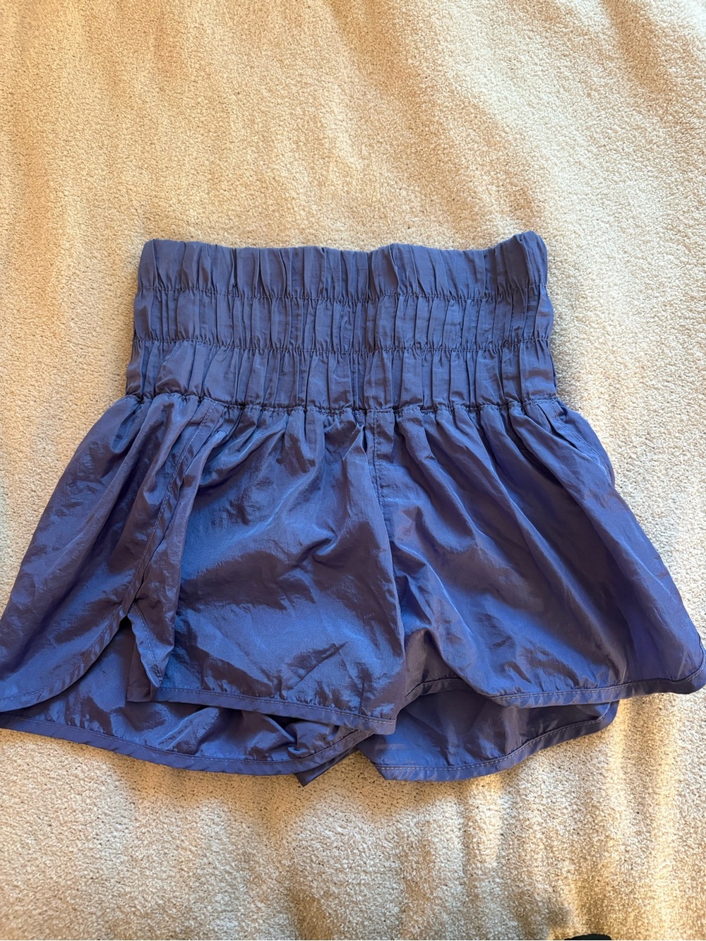 Free People Smocked Waist Navy Shorts
